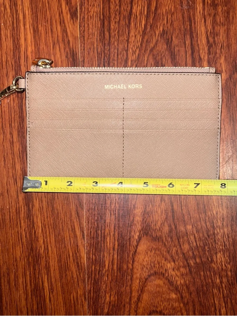 Michael Kors Taupe Saffiano Leather Wristlet Card Case - Picture 4 of 5